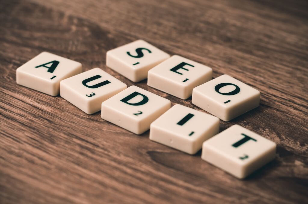 AEO audit checklist on scrabble tiles