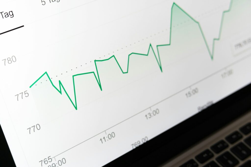 Analytics chart on a laptop showing how to track ChatGPT referrals